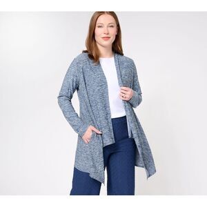 Women Control Women's Plus Sz Jacket 1X Spacedye Cascade Gray A607250